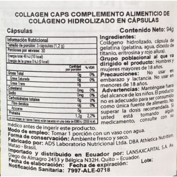 Collagen Caps (Colágeno)