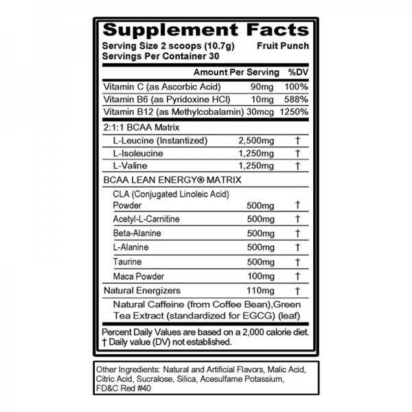 BCAA Lean Energy30 Servicios