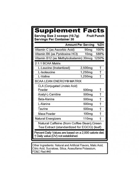 BCAA Lean Energy30 Servicios