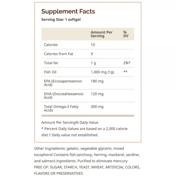 OMEGA 3 EPA & DHA 1000MG