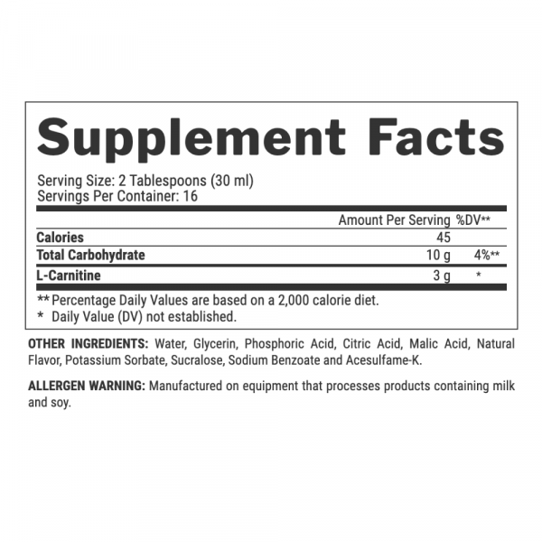 Nutrex L-Carnitine 3000mg 31 Servicios